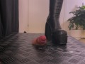 Goth Girl Trampling Your Cock and Balls in Naked Wolfe Boots