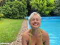 Angel Wicky pool teaing and masturbation