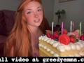 Birthday Cake Destruction - Ass Only - Cake Sitting Mess BBW Big Jiggly Booty Goddess Humiliation