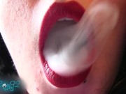 Matte Red Lipstick Smoking