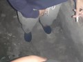 We smoke and masturbates at the same time (smoking fetish, orgasm in clothes, public masturbation)