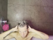 Kyle Stroker solo shower routine full nude