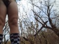 A fully nude hike through the forest with a cumshot at the end, almost caught(inspired by bushstroke