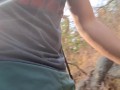A fully nude hike through the forest with a cumshot at the end, almost caught(inspired by bushstroke