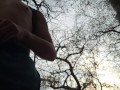 A fully nude hike through the forest with a cumshot at the end, almost caught(inspired by bushstroke
