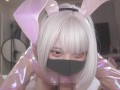 ピンク逆バニーのご奉仕フェラ　オナホのように使われる万年発情ペット！？