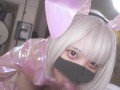 ピンク逆バニーのご奉仕フェラ　オナホのように使われる万年発情ペット！？
