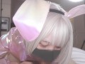 ピンク逆バニーのご奉仕フェラ　オナホのように使われる万年発情ペット！？