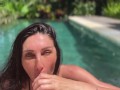 Hot MILF In Bikini Fucks By The Pool