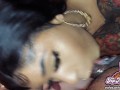 Hot Ebony Gets A Sloppy Face And Throat Fuck With Tons Of Spit
