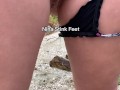 Pissing in the Beach! Peeing in Public.