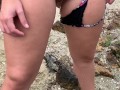 Pissing in the Beach! Peeing in Public.