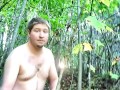 Exhibitionist Nudist walks butt naked in woods/forest and on public road, open field