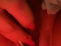 Thick wet pussy MILF rubbing big clit with BBC DILDO CLOSE UP