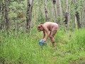 Grandma's walking naked in the woods