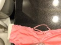 Cumming on my gfs sexy satin panties