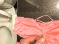 Cumming on my gfs sexy satin panties