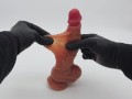 This dildo is insanely realistic, skin stretches like a real cock and has two real balls