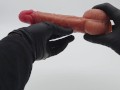 This dildo is insanely realistic, skin stretches like a real cock and has two real balls