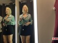 Seduction in a dressing room of a mall. Try On Haul Transparent Clothes, Fitting room Try on haul