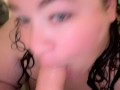 Shower dildo BJ