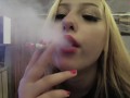 Full Smoking Fetish Movie Featuring Big Tittied Blonde Snowy Bubbles