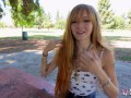 Real Teens - Ginger Teen With Beautiful Eyes Amber Stark Does Her First Ever Porn Casting
