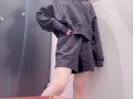 【店員さんと会話あり】試着室でシてない動画Japanese solo female