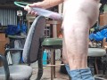 I measure my monster cock by the closed fist/now at 3 1/4 fists 🍆 😃! New improved homemade pipe