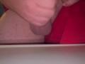 Masturbating and cuming using cock ring vibrator