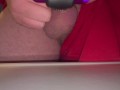 Masturbating and cuming using cock ring vibrator