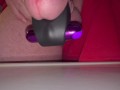 Masturbating and cuming using cock ring vibrator