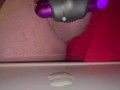 Masturbating and cuming using cock ring vibrator