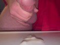 Masturbating and cuming using cock ring vibrator