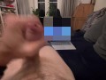 TEASER: ✊🏻💦 jerking while watching a girl grinding on a pillow and moaning - fucking HOT!