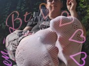 Delicious white fishnets with animal print.