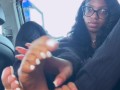 ebony soles in the backseat of the uber | queenhazel findom goddess