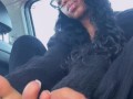 ebony soles in the backseat of the uber | queenhazel findom goddess
