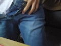 Horny worker can't contain his cum while working from home