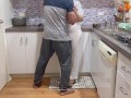 Big Booty Desi Woman Pleasured by Friend's Husband in Kitchen - Loud Kissing and Moaning