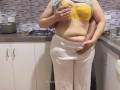 Big Booty Desi Woman Pleasured by Friend's Husband in Kitchen - Loud Kissing and Moaning