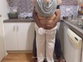 Big Booty Desi Woman Pleasured by Friend's Husband in Kitchen - Loud Kissing and Moaning