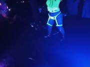 Sexy bbw goddess spins poi in hot outfit