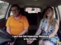 Fake Driving School - British woman with a big ass and big boobs fucks driving instructor