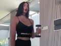 Hot MILF Gets Facial Cumshot At The Gym