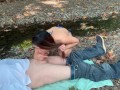 Asian MILF Fucked by White Stranger beside the Creek