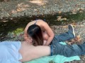 Asian MILF Fucked by White Stranger beside the Creek