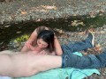 Asian MILF Fucked by White Stranger beside the Creek