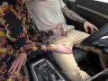 Outdoor HandJob with Cumshot in Car At Busy Park !