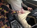 Outdoor HandJob with Cumshot in Car At Busy Park !